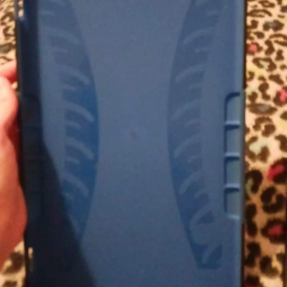 Fire tablet black and the case Is blue